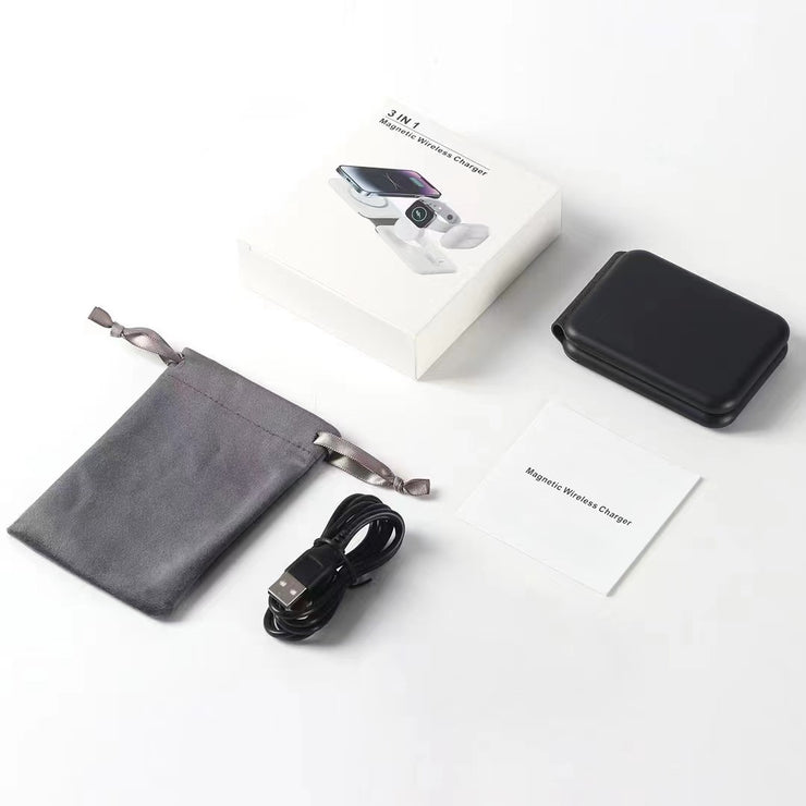 3 in 1 magnetic fast wireless charger for Apple products