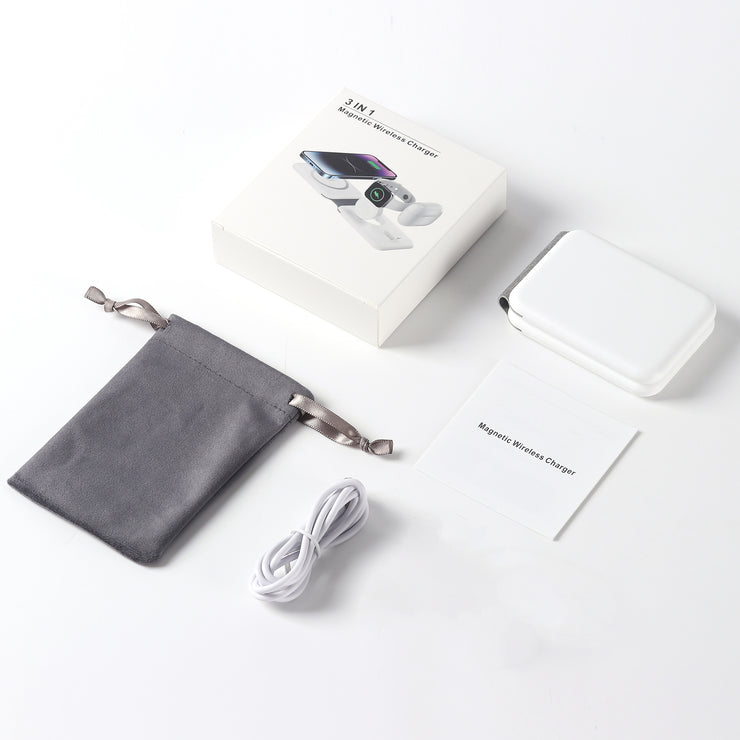 3 in 1 magnetic fast wireless charger for Apple products
